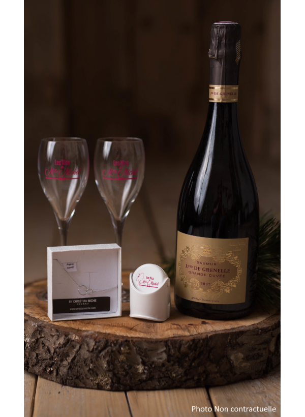 Coffret cadeau de Noël Original Femme pas cher Champagne et Bijoux