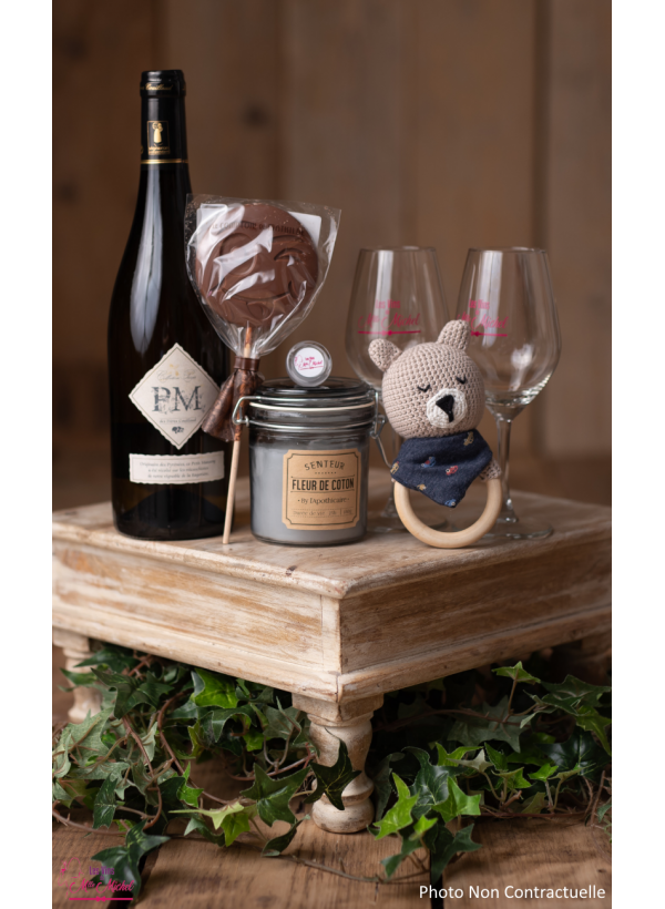 coffret cadeau naissance original vin champagne