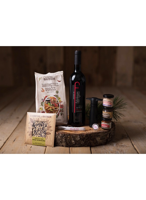 Coffret cadeau pour 2 bouteilles de vin